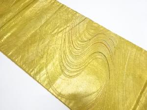 縄文錦　引箔　流水模様織り出し袋帯